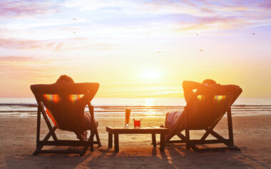 Happy Couple On The Beach