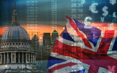 Great Britain Stock Market Graphic Background